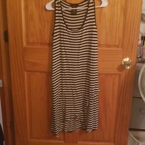 High low striped dress
